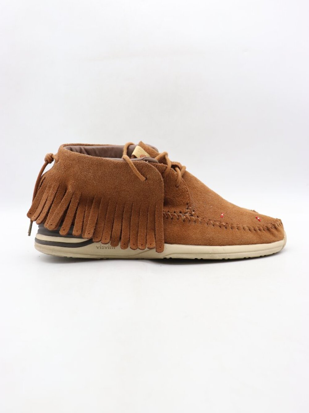 Visvim FBT LHAMO Folk Brown Suede Men's Size 11 Moccasin Sneakers Hand Made